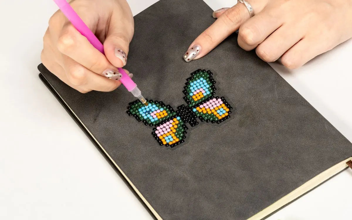 Make diamond painting on the book
