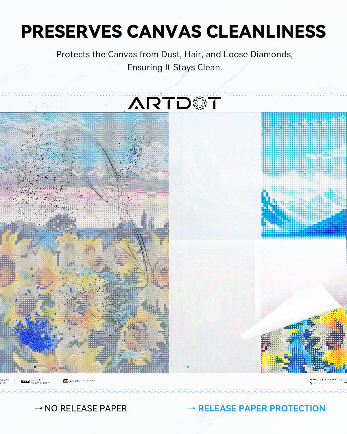200-Piece Diamond Painting Release Paper Kit - ARTDOT