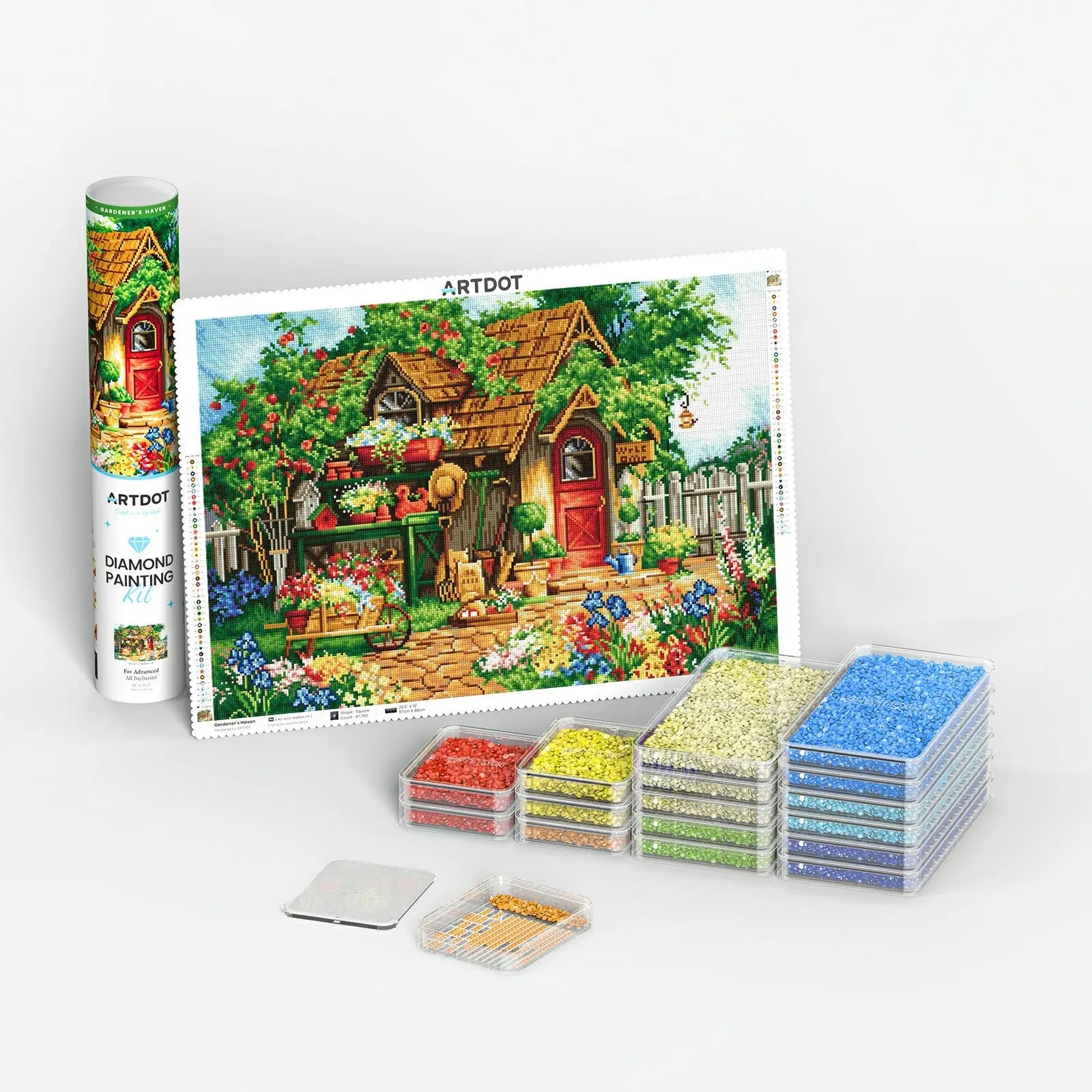 60 Pcs Trays with Lid + Gardener's Haven DPK ARTDOT