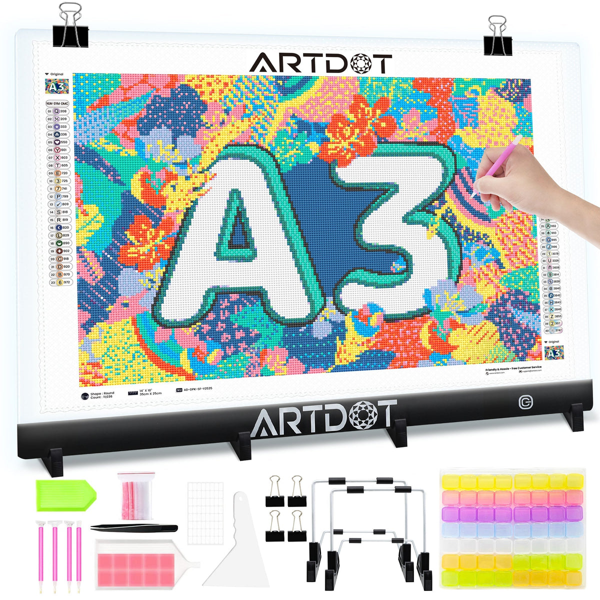 Artdot A3 Size Light Pad for Diamond Painting