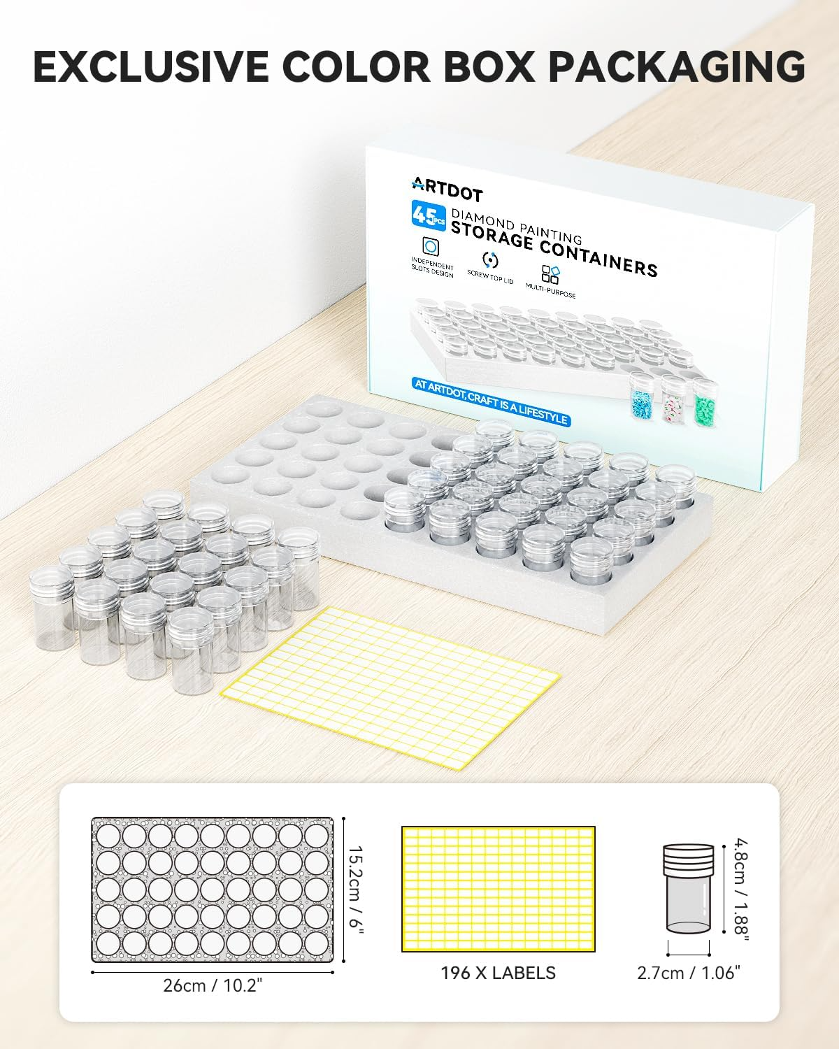 45 Slots Diamond Art Storage Boxes Kits - ARTDOT