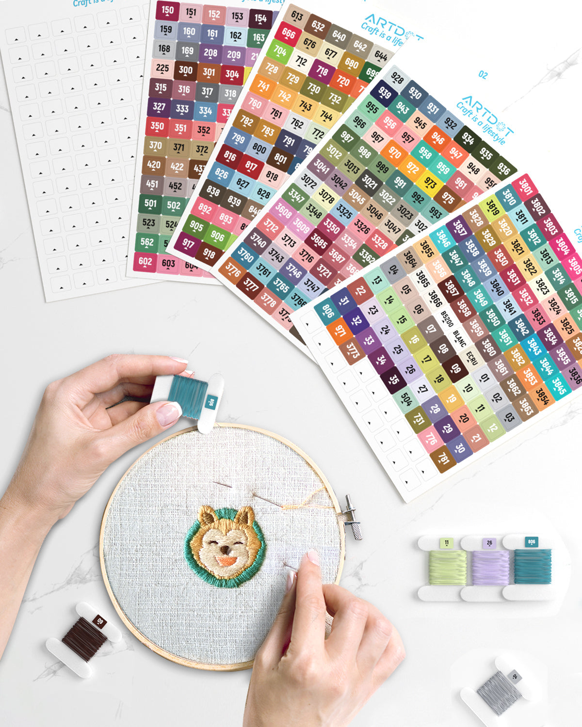 2 Set DMC Diamond Painting Labels Kit - ARTDOT
