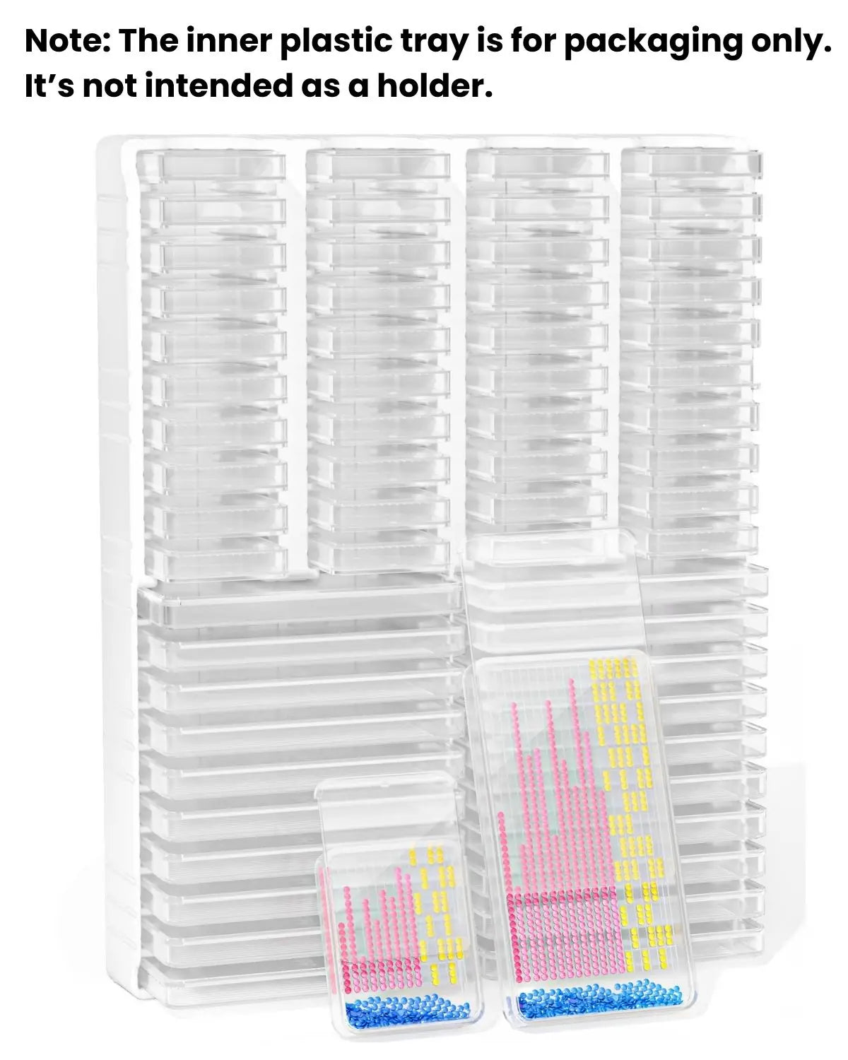 Diamond Painting Storage Trays With Lids, 60 Pcs