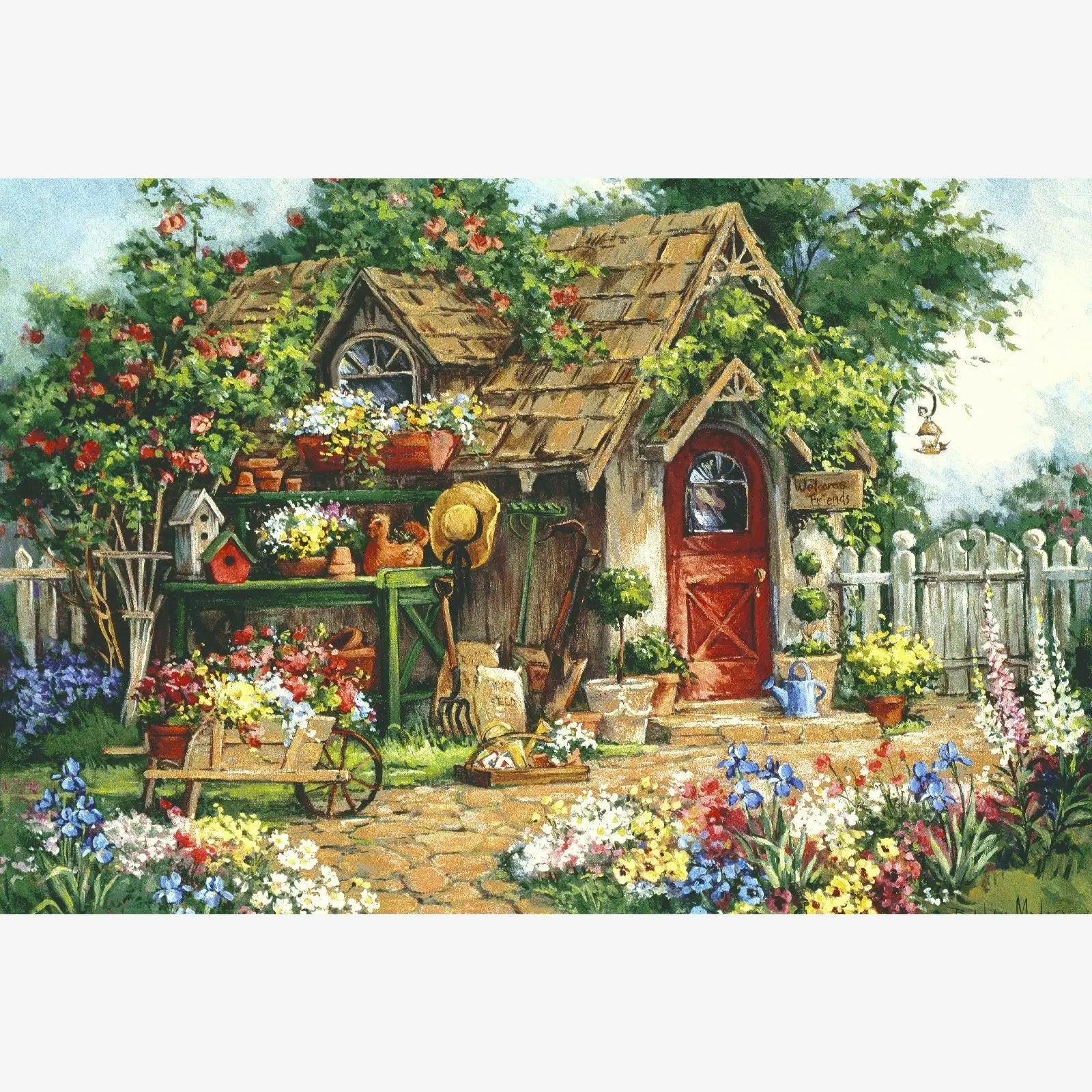 Gardener's Haven, Idyllic Homes Large Diamond Painting Kit (Square Drills, 26.5"×18")