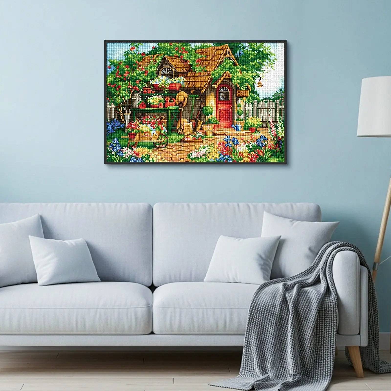 Gardener's Haven, Idyllic Homes Large Diamond Painting Kit (Square Drills, 26.5"×18")