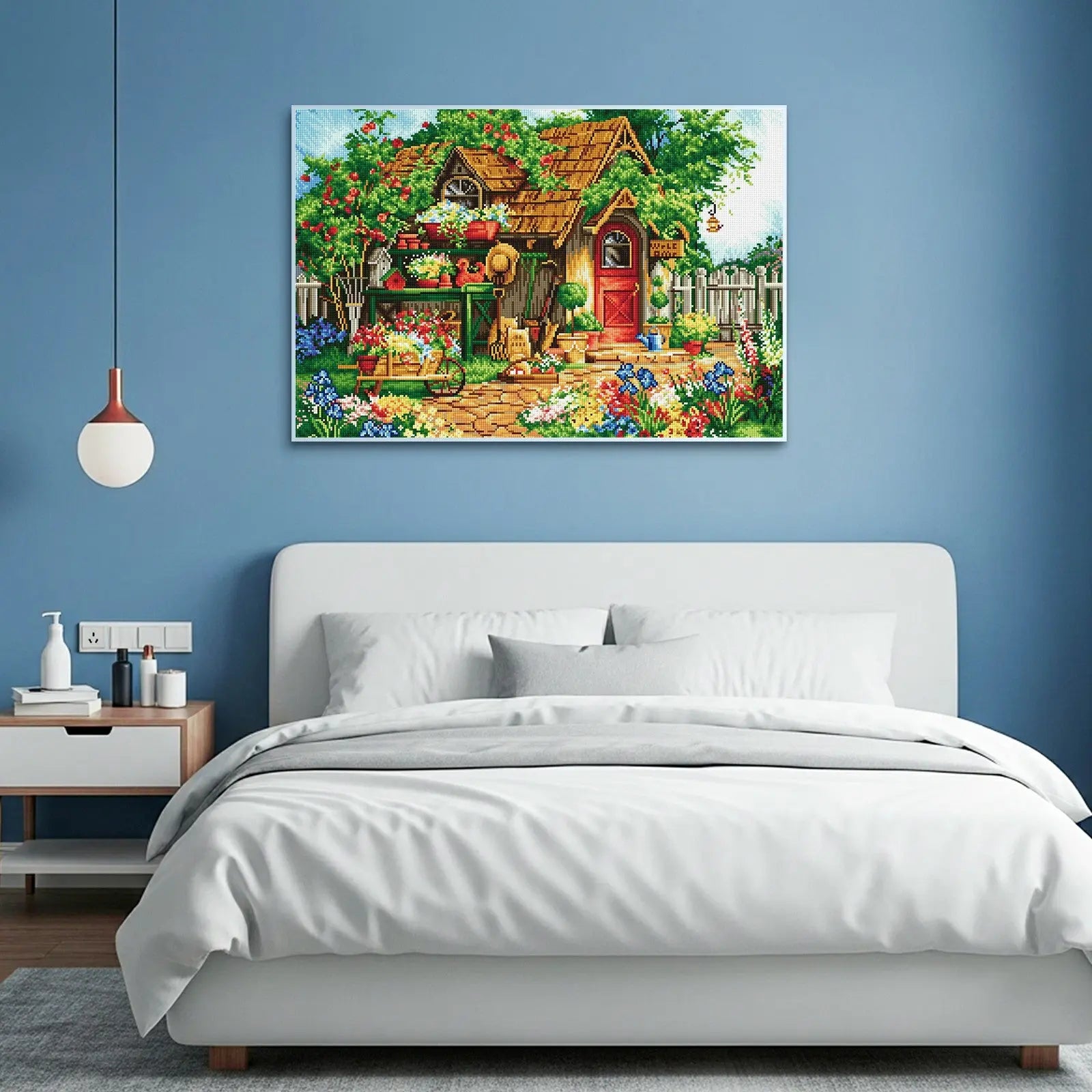 Gardener's Haven, Idyllic Homes Large Diamond Painting Kit (Square Drills, 26.5"×18")