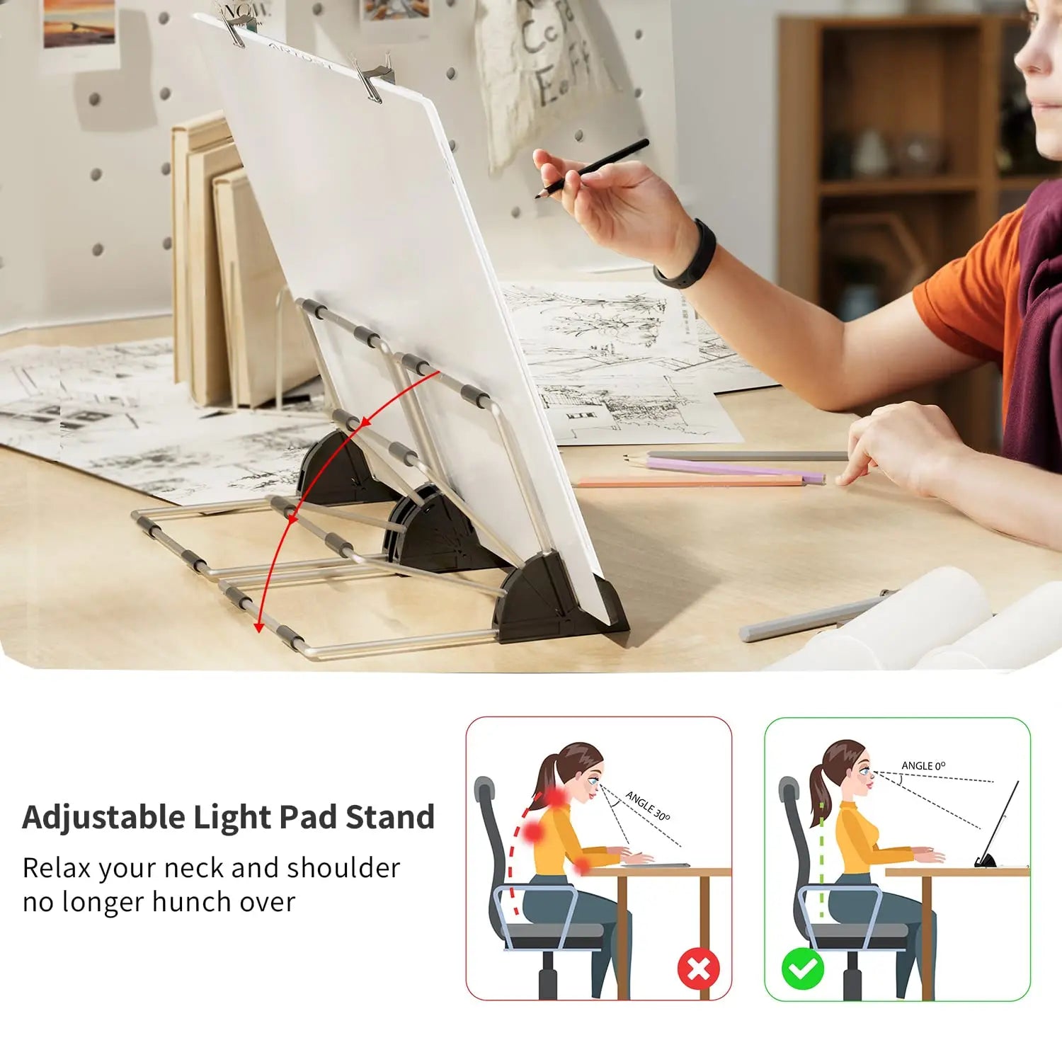 Artdot A2 Size Light Pad for Diamond Art - adjustable angle