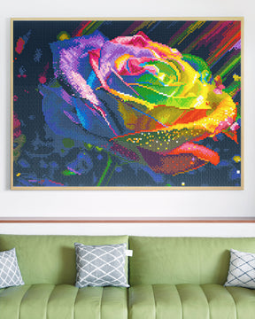 Display the rose diamond painting in your home