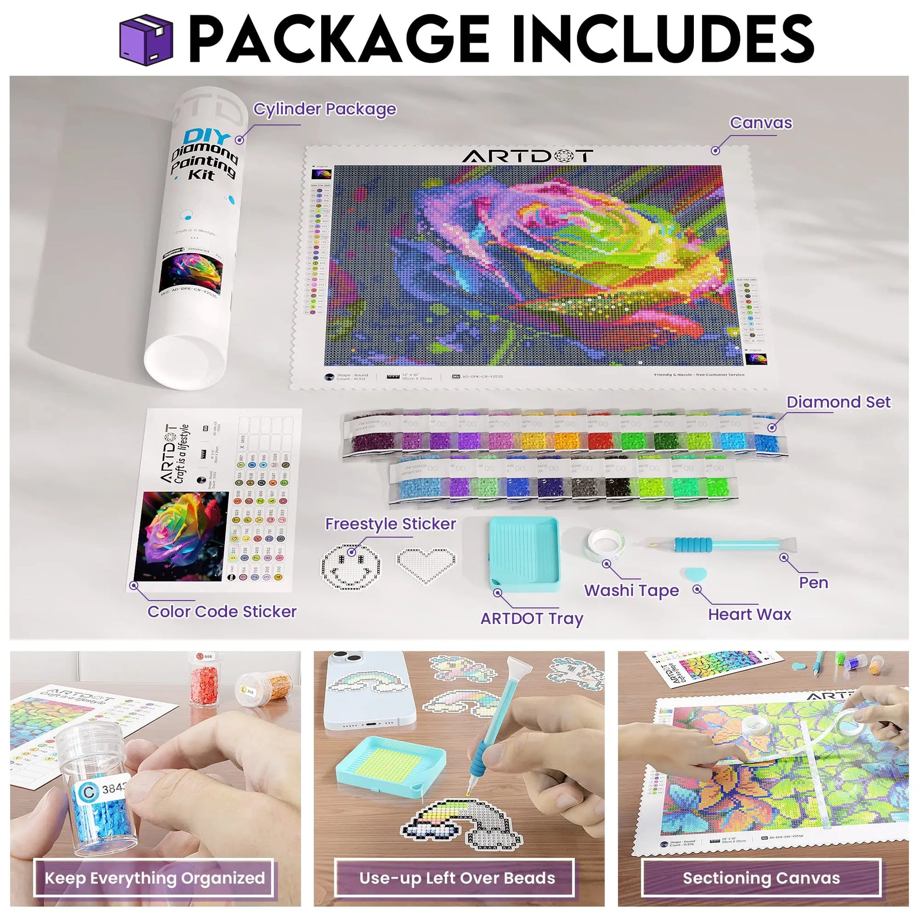 Rose Diamond Painting Kits - ARTDOT
