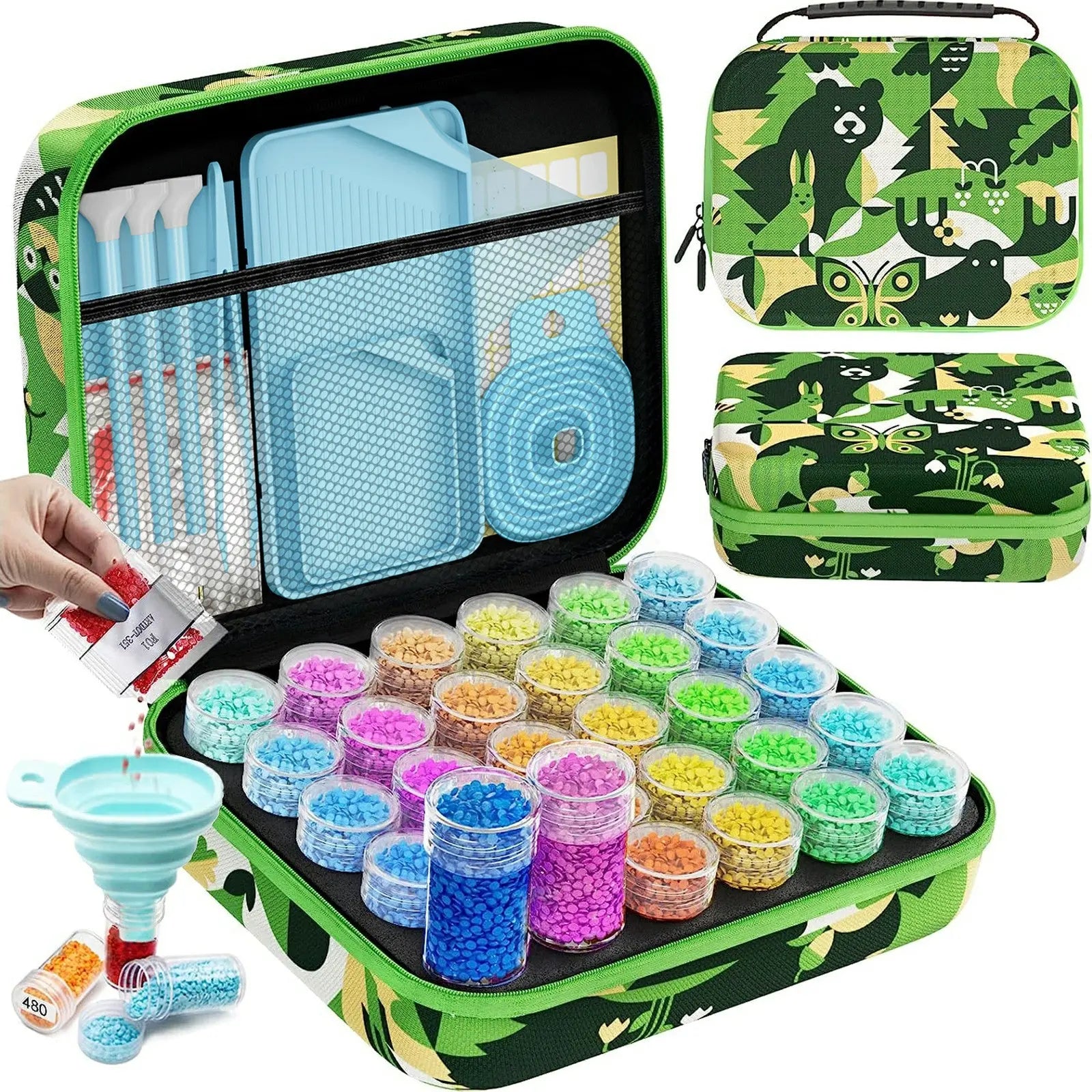 5D Diamond Painting Accessories, Round 2.8MM 60 Colors Resin AB Diamond Painting Drills With Storage Container Box - 15