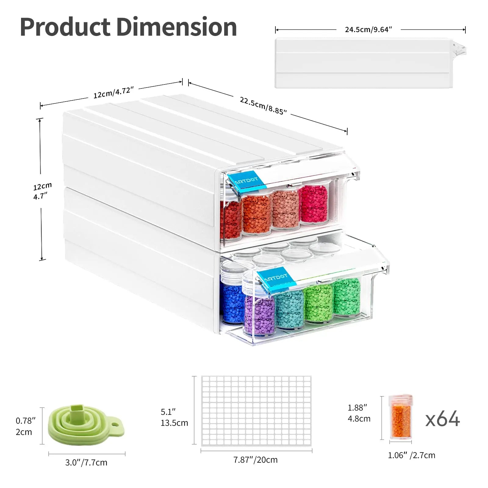 Stackable Storage Containers for Diamond Art (Round) - ARTDOT