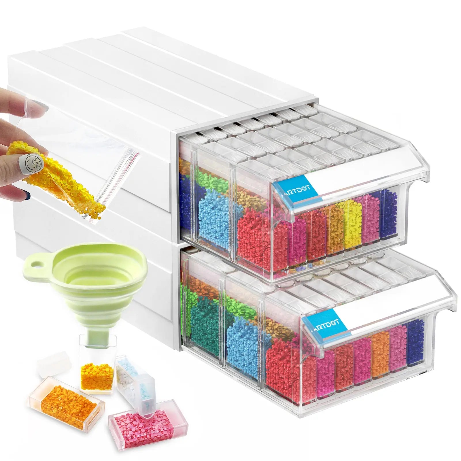 Stackable Storage Containers for Diamond Art (Square) - ARTDOT