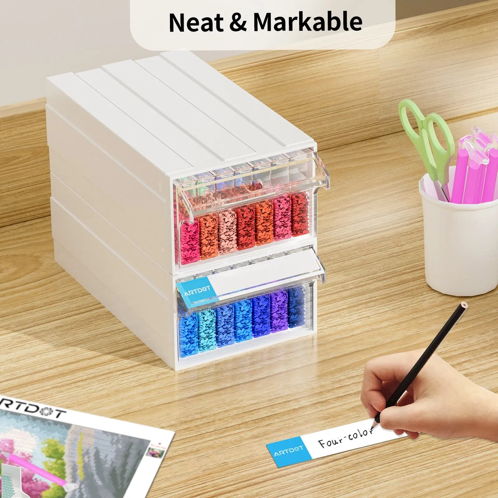 Stackable Storage Containers for Diamond Art (Square) - ARTDOT