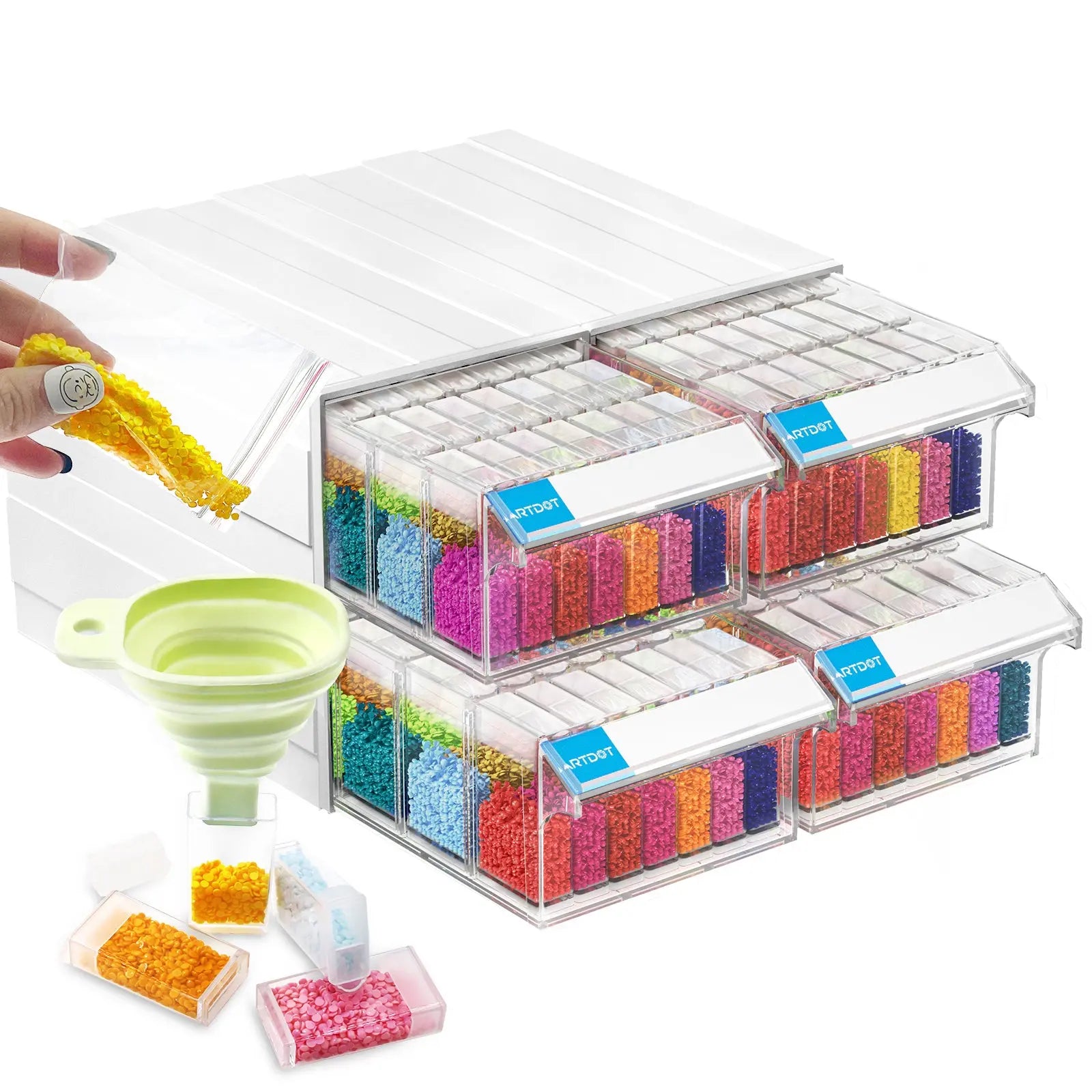 Stackable Storage Containers for Diamond Art (Square) - ARTDOT