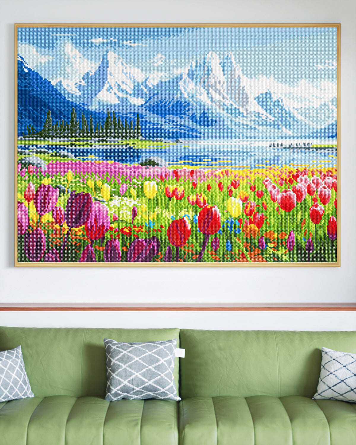 Display the tulip diamond painting in your house