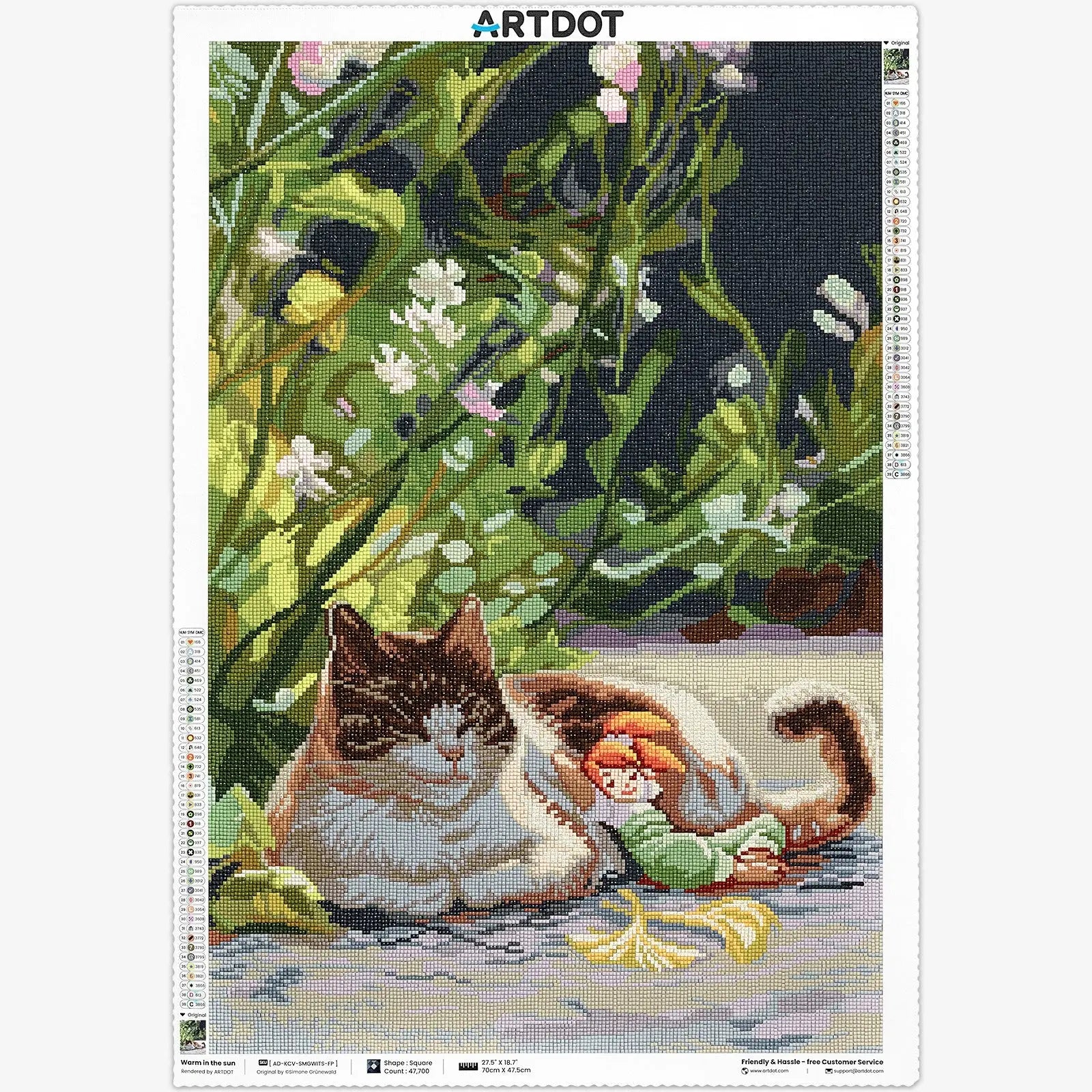 Warm in der Sonne, Großes Pastoral-Diamantmalset (Quadratische Bohrer, 18,7"×27,6")