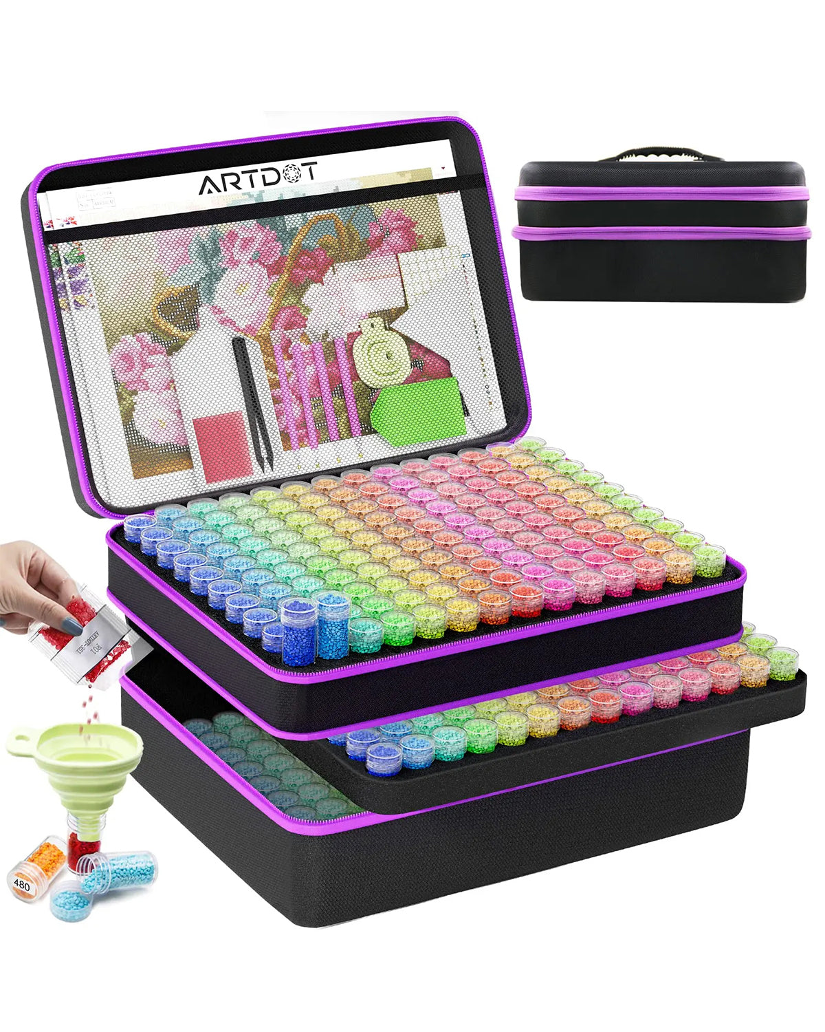 420 Containers Diamond Painting Storage Case for Beads