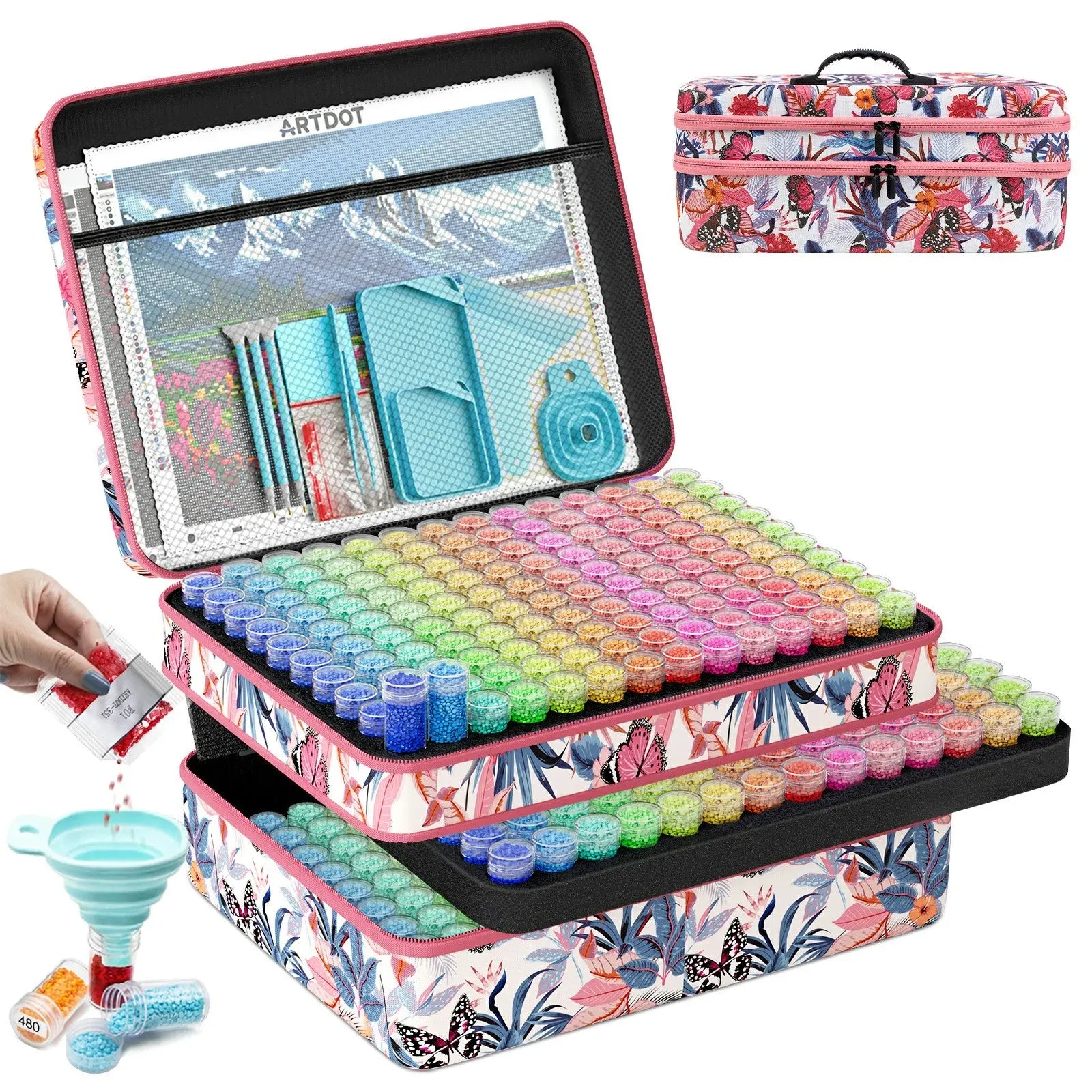 420 Containers Diamond Painting Storage Case, Container Box for