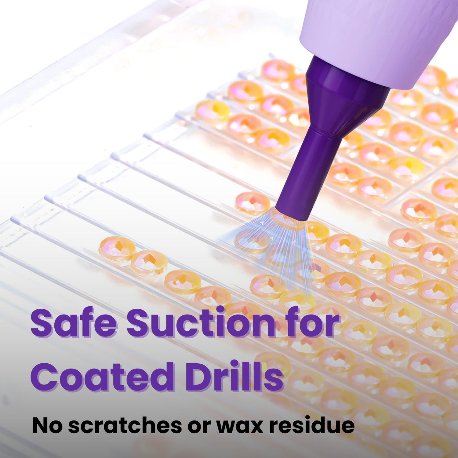 Wireless Electric Diamond Art Vacuum Pen with Cat Pattern- ARTDOT Purple Diamond Painting Pen