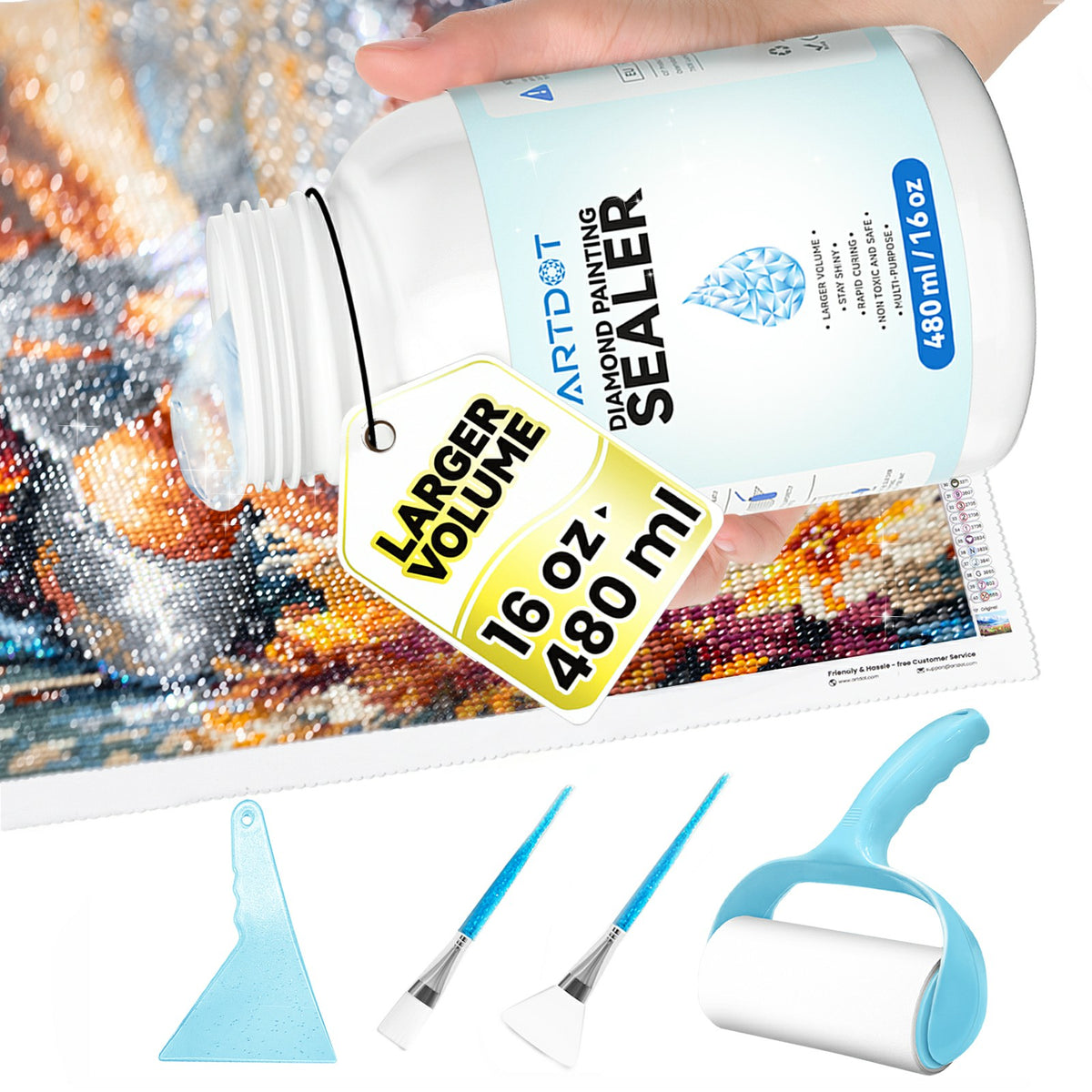 16 oz/480 ml Diamond Painting Sealer Kits