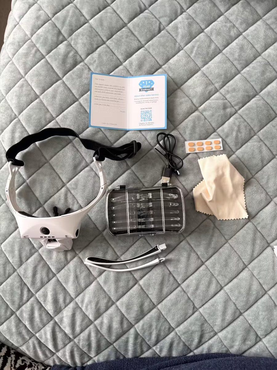 As an older person I needed help with my vision, this Headband with a bunch of different magnifies glasses are going to help me to see much better. Thanks Artdot for the quick delivery.