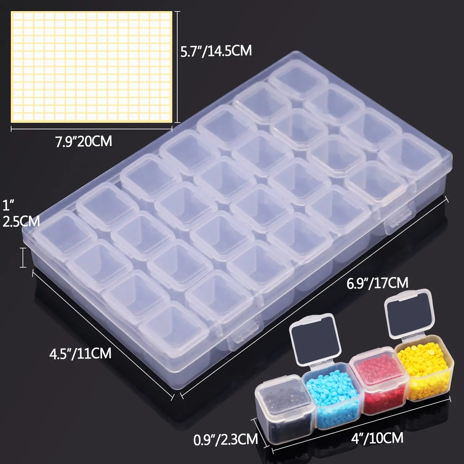 28 Grids Diamond Painting Storage Box ( 2 Packs ) - ARTDOT