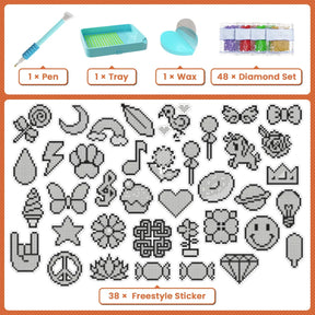 38 Freestyle Diamond Painting Stickers Kits - ARTDOT
