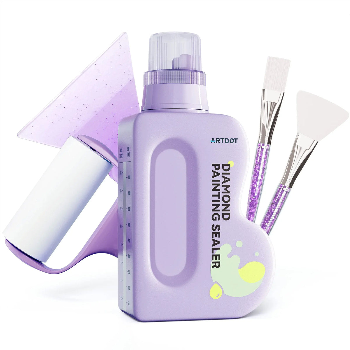 480ML Diamond Painting Sealer Kit with Measuring Cap