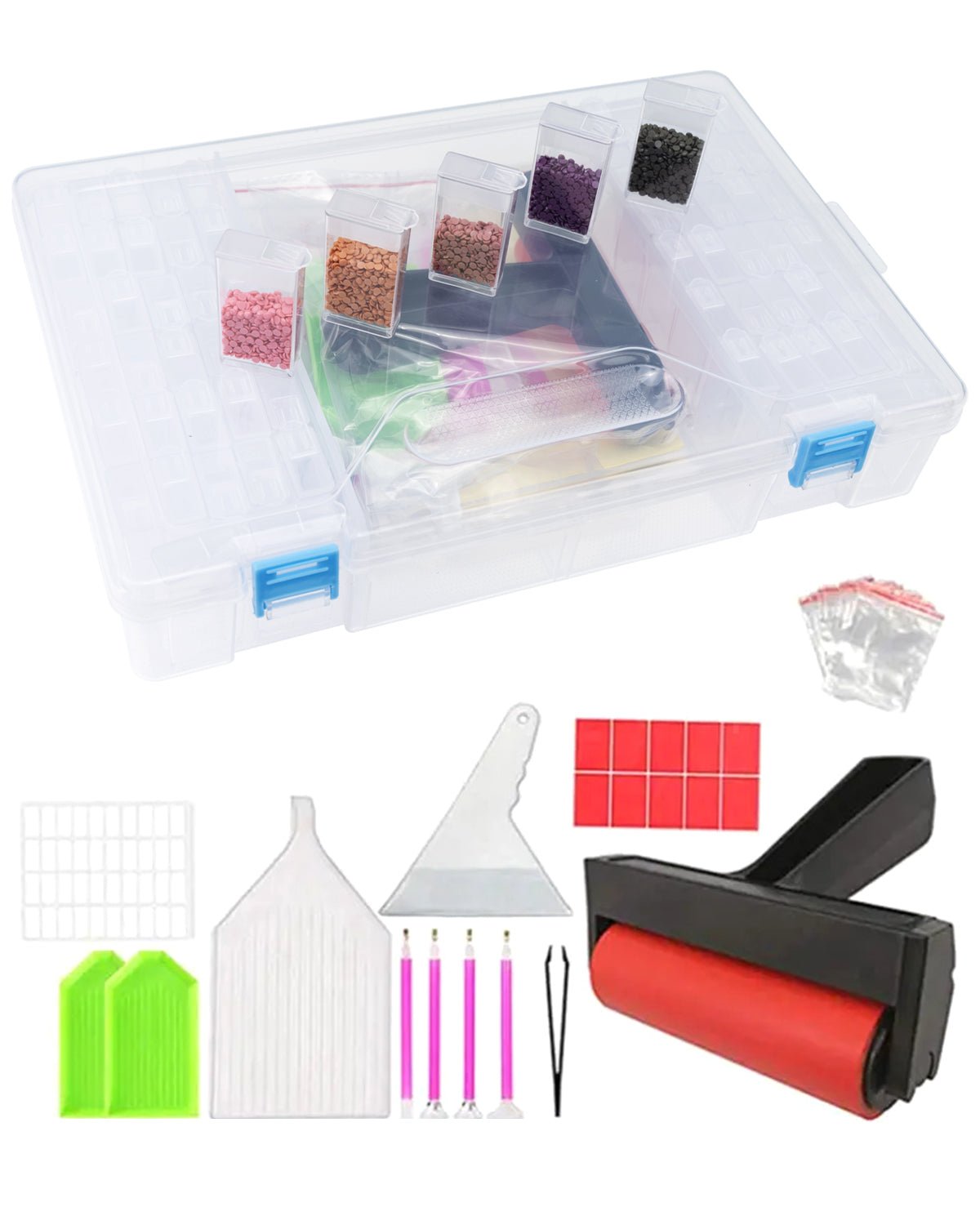51pcs Diamond Painting Tools and Accessories Storage Containers