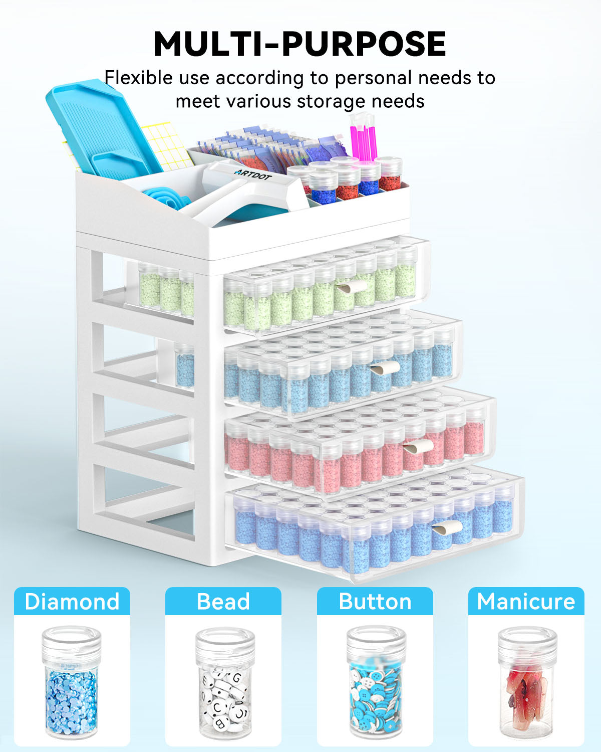 Multi-function Storage Containers for Diamond Painting