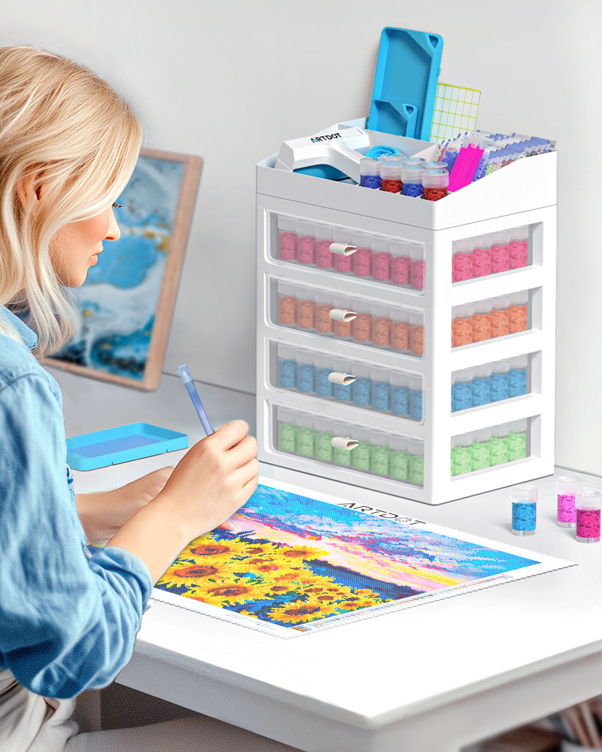 Multi-function Storage Containers for Diamond Painting