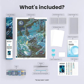 Ancestral Run, Fantastic Animal Large Diamond Painting Kit (Square Drills, 18.7"×27.6") ARTDOT