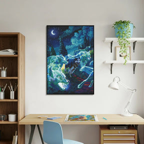 Ancestral Run, Fantastic Animal Large Diamond Painting Kit (Square Drills, 18.7"×27.6") ARTDOT