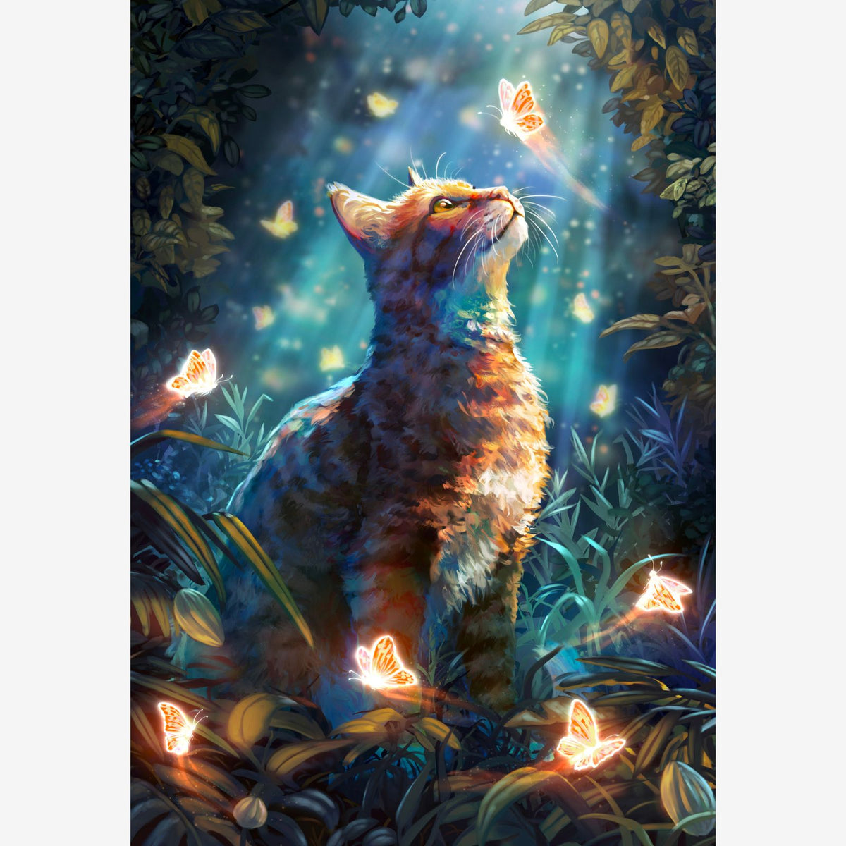 Butterfly-Cat-diamond painting