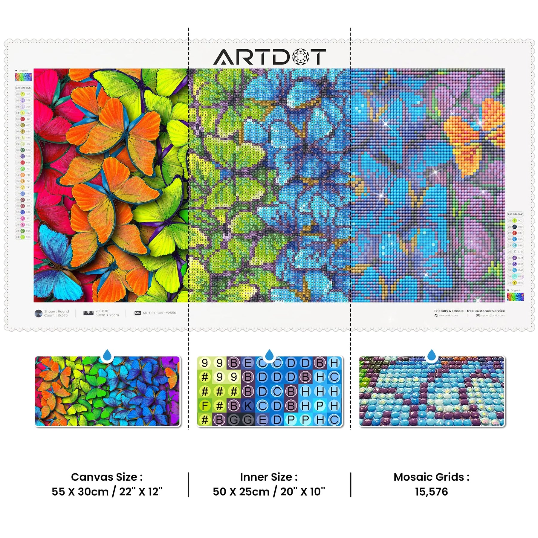 Butterfly Diamond Art Kits for Adults Diamond Painting Kits Full Drill 5D  DIY Di