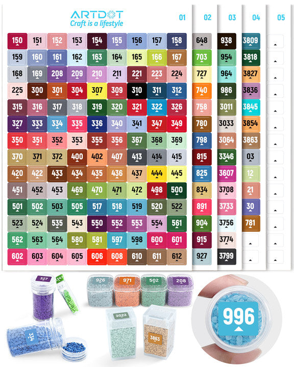 2 Set DMC Diamond Painting Labels Kit - ARTDOT
