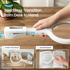 Detachable Magnifying Glass Lamp with Clamp ARTDOT