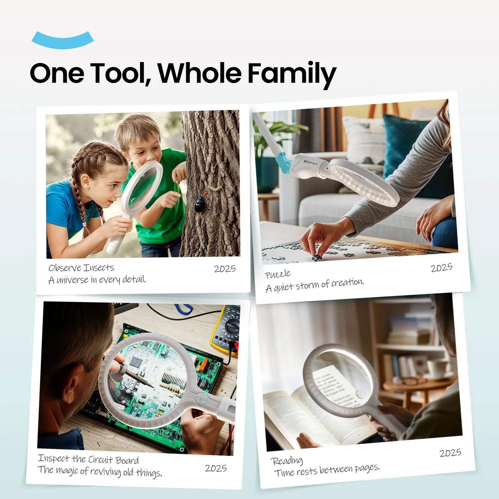 Detachable Magnifying Glass Lamp with Clamp ARTDOT