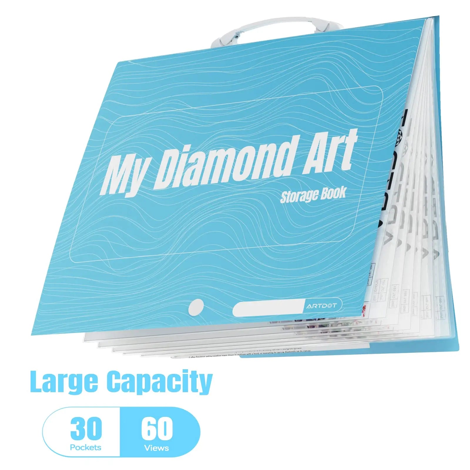 ARTDOT A1 Diamond Painting Art Kit Storage Book Folder Diamond Painting  Tools And Accessories with 13 Pockets 26 Views Protector
