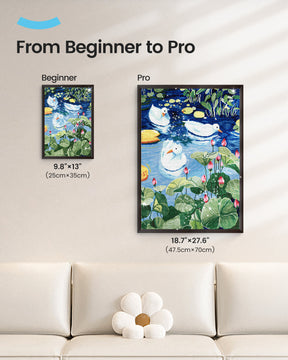 Artdot 12 Diamond painting kit has 2 size, beginner and pro