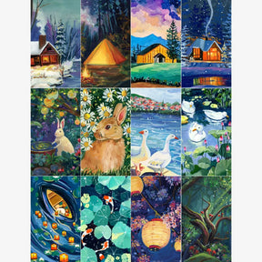 Diamond Art Kit, Nature's Gemstone Gallery, 12 Leinwände