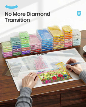 Diamond Painting Storage Tray With Lid, 60 Pcs convince to use