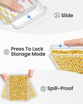 Diamond Painting Storage Tray With Lid, 60 Pcs easy to slide open