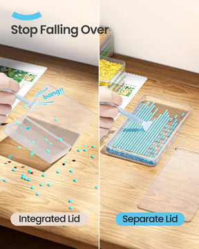 Diamond Painting Storage Tray With Lid, 60 Pcs