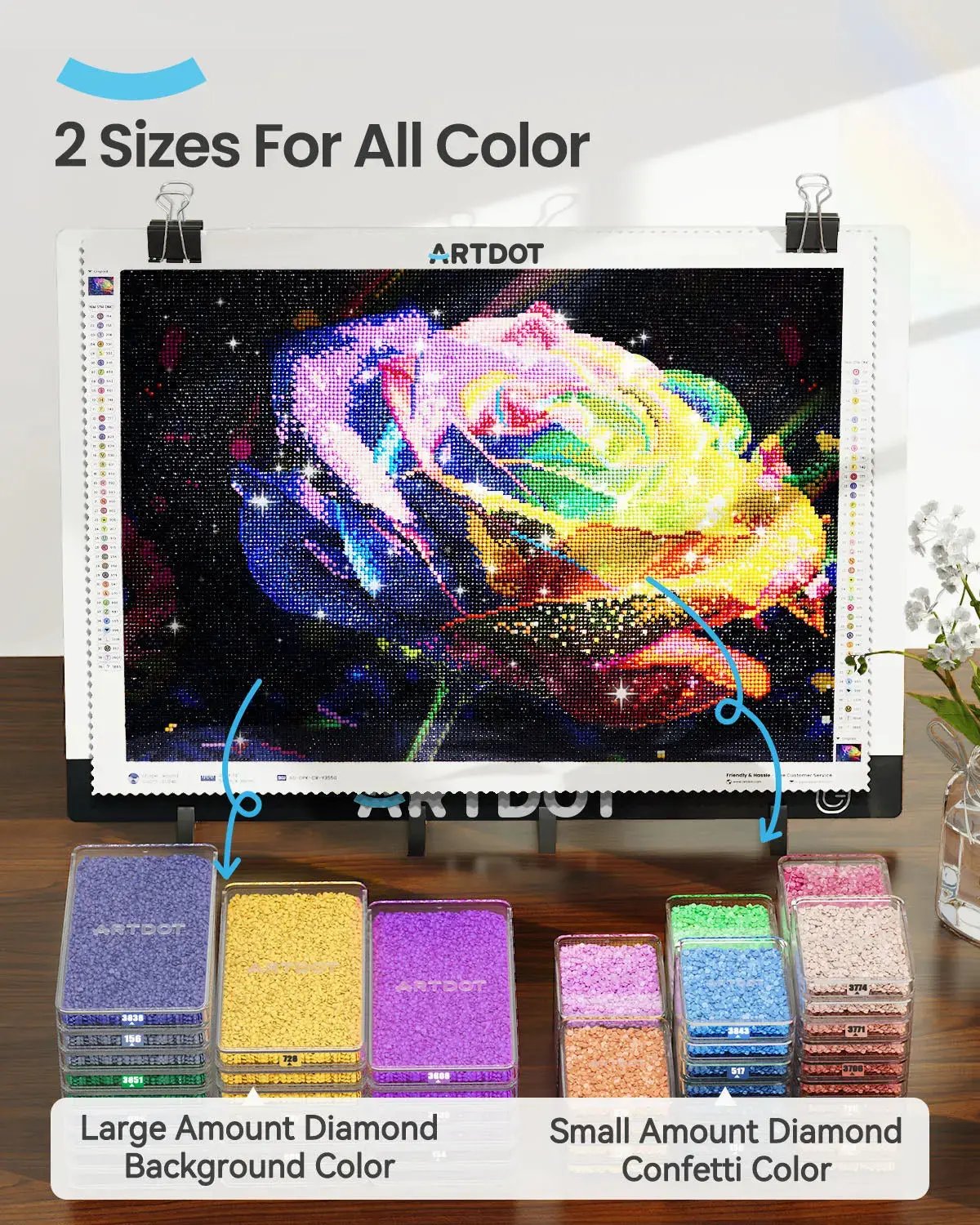 Diamond Painting Storage Tray With Lid, 60 Pcs