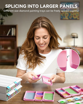 Artdot Diamond Painting Trays Kit - snap-lock design