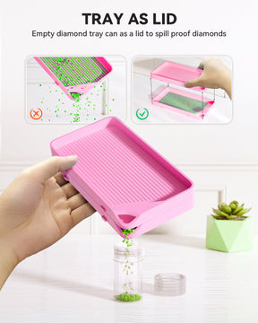 Artdot Diamond Painting Trays Kit 10 pieces - spill proof design