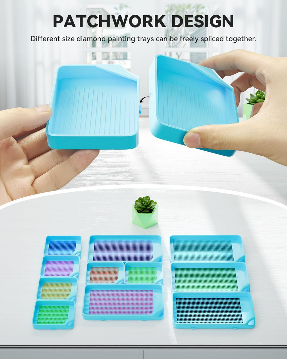 Paint Intrays ARTDOT Large Diamond Painting Trays Kits for Craft