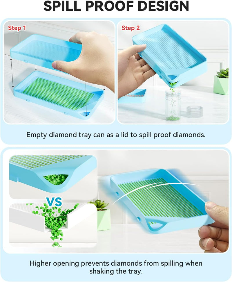 ARTDOT Large Diamond Painting Trays Kits for Craft