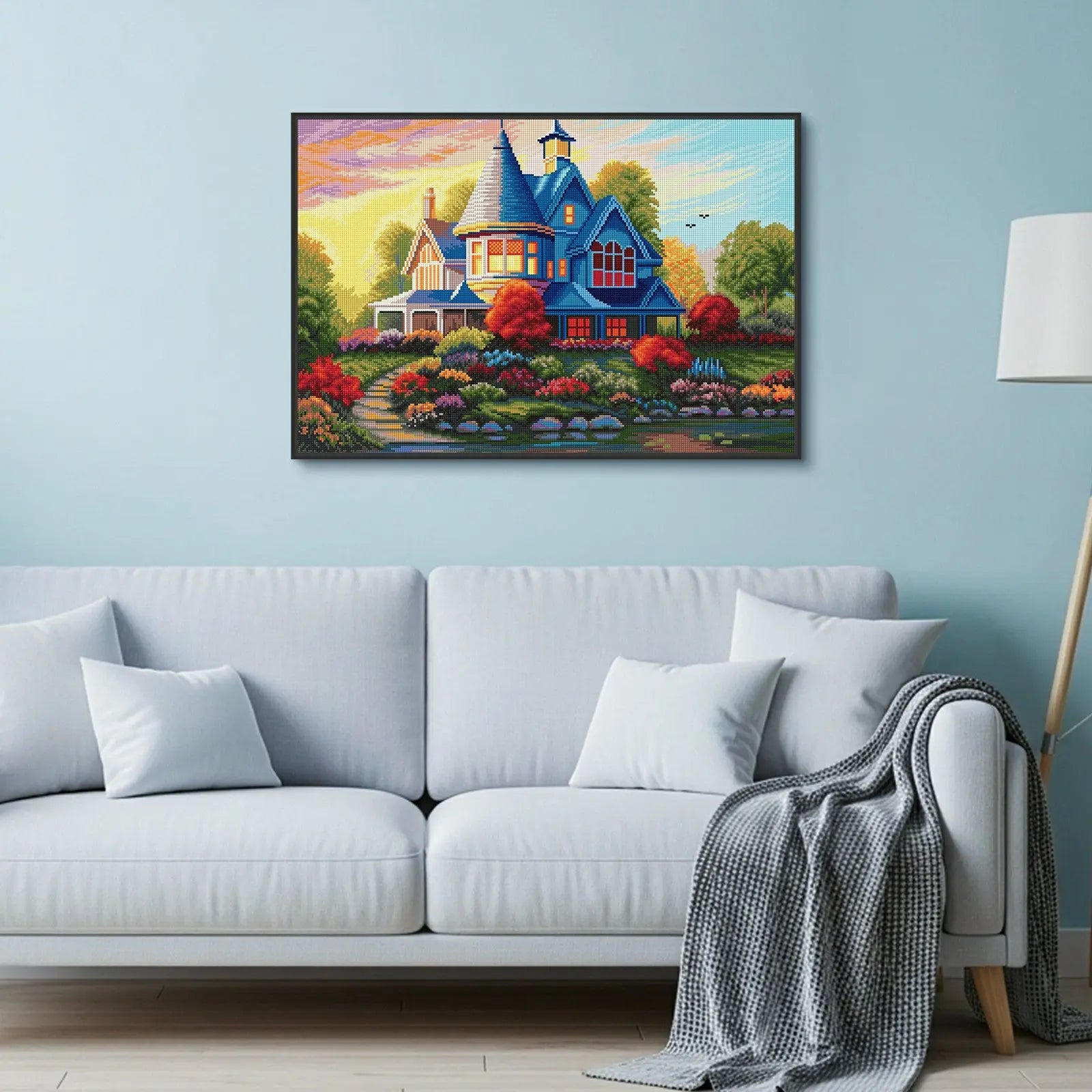 Evening Glow, Idyllic Homes Large Diamond Painting Kit (Square Drills, 26.5"×18") ARTDOT